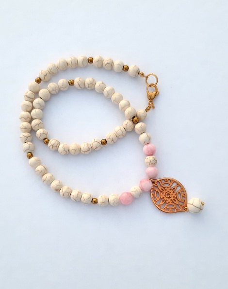 Κολιέ χειροποίητο με φυσικές πέτρες Naxos