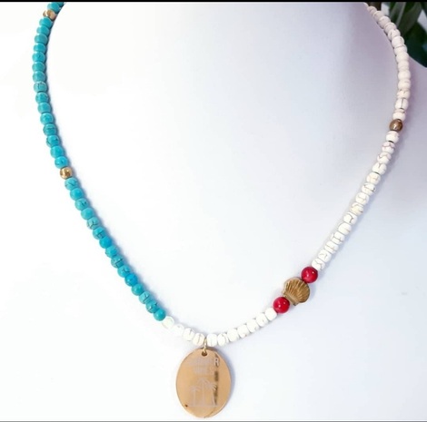 Κολιέ  δίχρωμο καλοκαιρινό Oia